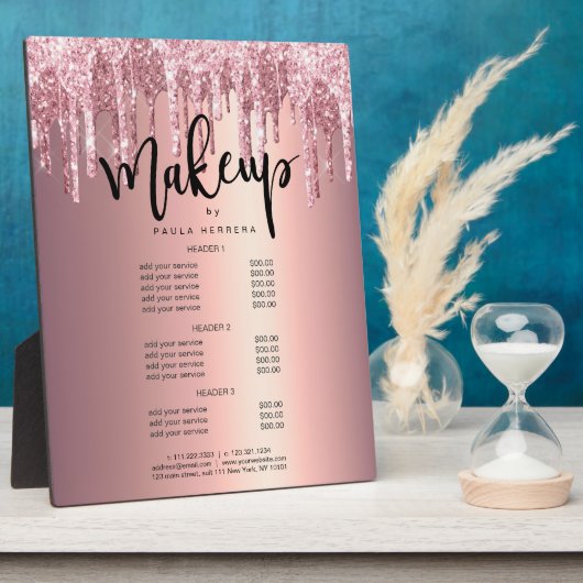 エレガントバラ金ゴールドグリッタードライブ フォトプラーク (側面)