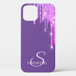 エレガントバラ金ゴールドグリッタードライブ iPhone 12ケース