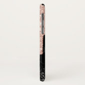 エレガントバラ金ゴールドグリッタードリップスブラックグラデーション Case-Mate iPhoneケース (裏面/左)