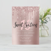 エレガントバラ金ゴールドグリッタードリップsweet sixteen 招待状 (スタンド正面)