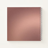 エレガントバラ金ゴールドグリッターハート手帳 ノートブック (裏面)