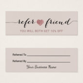 エレガントバラ金ゴールドグリッターハート紹介カード (正面&裏面)