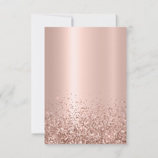 エレガントバラ金ゴールドグリッターバルーン60誕生日 招待状 (裏面)