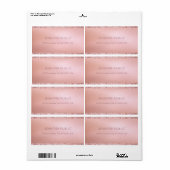 エレガントバラ金ゴールドグリッターパーソナライズされたテンプレート ラベル (フルシート)