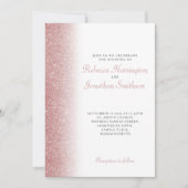 エレガントバラ金ゴールドグリッターフォト結婚式招待状 招待状 (正面)