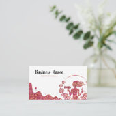 エレガントバラ金ゴールドグリッターフローラ美容師 予約カード (スタンド正面)