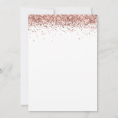 エレガントバラ金ゴールドグリッターブライダルシャワーホワイト 招待状 (裏面)