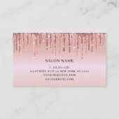 エレガントバラ金ゴールドグリッターヘアスタイリストsqu 名刺 (裏面)