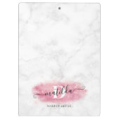 エレガントバラ金ゴールドグリッターマーブルメーキャップ クリップボード (裏面)