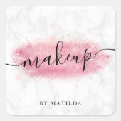 エレガントバラ金ゴールドグリッターマーブルメーキャップ スクエアシール (正面)