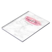 エレガントバラ金ゴールドグリッターマーブルメーキャップ ノートブック (左側)
