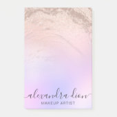 エレガントバラ金ゴールドグリッターマーブルメーキャップ ポストイット (正面)