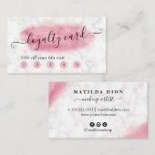 エレガントバラ金ゴールドグリッターマーブルメーキャップ ロイヤリティカード (正面/裏面)