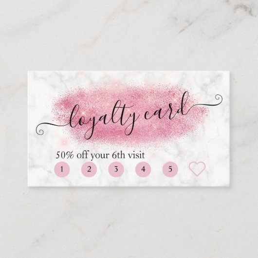 エレガントバラ金ゴールドグリッターマーブルメーキャップ ロイヤリティカード (正面)