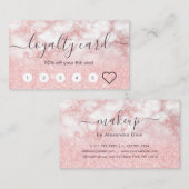 エレガントバラ金ゴールドグリッターマーブルメーキャップ ロイヤリティカード (正面/裏面)