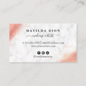 エレガントバラ金ゴールドグリッターマーブルメーキャップ 名刺 (裏面)