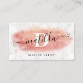 エレガントバラ金ゴールドグリッターマーブルメーキャップ 名刺 (正面)