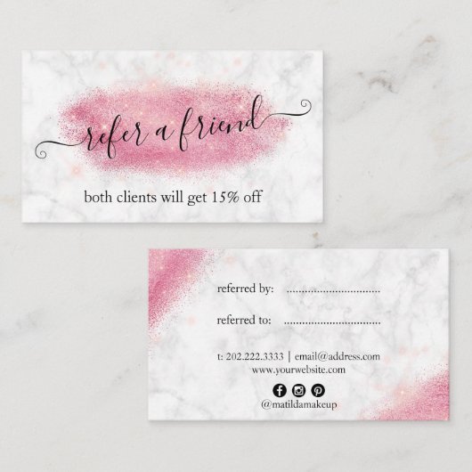 エレガントバラ金ゴールドグリッターマーブルメーキャップ 紹介カード (正面/裏面)