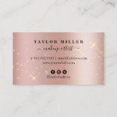 エレガントバラ金ゴールドグリッターメイクアップ&ヘアメタリック 名刺 (裏面)