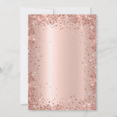 エレガントバラ金ゴールドグリッターメタル40th誕生日 招待状 (裏面)