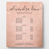 エレガントバラ金ゴールドグリッターメークアップアーティストサービス フォトプラーク (正面)