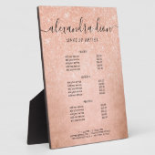 エレガントバラ金ゴールドグリッターメークアップアーティストサービス フォトプラーク (側面)