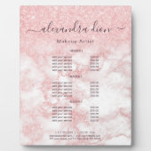 エレガントバラ金ゴールドグリッターメークアップアーティストサービス フォトプラーク (正面)