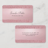 エレガントバラ金ゴールドグリッターモダンプロフェッショナル 名刺 (正面/裏面)