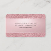 エレガントバラ金ゴールドグリッターモダンプロフェッショナル 名刺 (裏面)