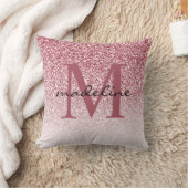 エレガントバラ金ゴールドグリッターモノグラガーリーム クッション (ブランケット)