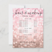 エレガントバラ金ゴールドグリッターライトサロン価格メニュー 出欠カード (正面)