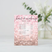 エレガントバラ金ゴールドグリッターライトサロン価格メニュー 出欠カード (スタンド正面)