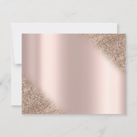 エレガントバラ金ゴールドグリッターリハグラデーションーサルディナー 招待状 (裏面)
