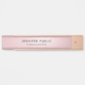 エレガントバラ金ゴールドグリッタールックモダンテンプレート サインプレート (正面)