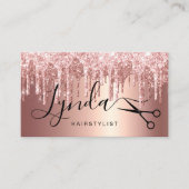 エレガントバラ金ゴールドグリッター乾燥 名刺 (正面)