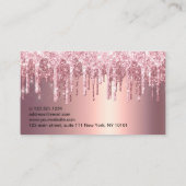 エレガントバラ金ゴールドグリッター乾燥 名刺 (裏面)