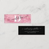 エレガントバラ金ゴールドグリッター化粧 スキニー名刺 (正面/裏面)