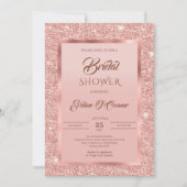 エレガントバラ金ゴールドグリッター及びバラ金ゴールド箔 招待状 (正面)