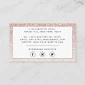 エレガントバラ金ゴールドグリッター名刺 名刺 (裏面)