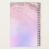 エレガントバラ金ゴールドグリッター大理石メイクアップアーティスト プランナー手帳 (裏面)