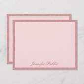 エレガントバラ金ゴールドグリッター書付テンプレート ノートカード (正面/裏面)