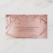 エレガントバラ金ゴールドグリッター枠金属爪、 ネイル 名刺 (裏面)