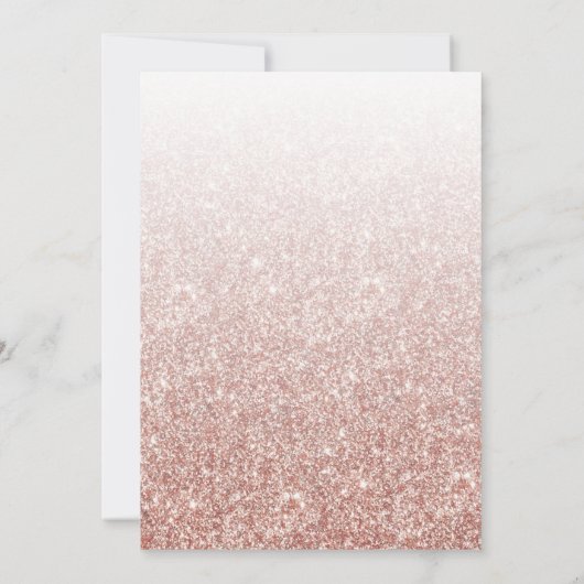 エレガントバラ金ゴールドグリッター確認又は洗礼 サンキューカード (裏面)