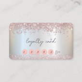 エレガントバラ金ゴールドグリッター紙吹雪ダストシルバー ロイヤリティカード (正面)