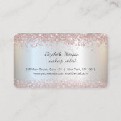 エレガントバラ金ゴールドグリッター紙吹雪ダストシルバー ロイヤリティカード (裏面)