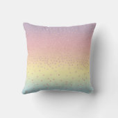 エレガントバラ金ゴールドグリッター紙吹雪ドット勾配 クッション (裏面)