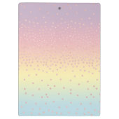 エレガントバラ金ゴールドグリッター紙吹雪ドット勾配 クリップボード (裏面)