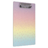 エレガントバラ金ゴールドグリッター紙吹雪ドット勾配 クリップボード (右)