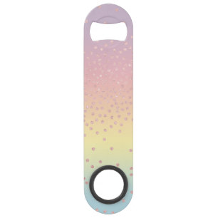 エレガントバラ金ゴールドグリッター紙吹雪ドット勾配 スピード栓抜き