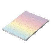 エレガントバラ金ゴールドグリッター紙吹雪ドット勾配 ノートパッド (回転)